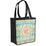 Teal Ribbons & Labels Grocery Bag (Personalized)