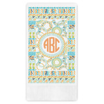Teal Ribbons & Labels Guest Towels - Full Color (Personalized)