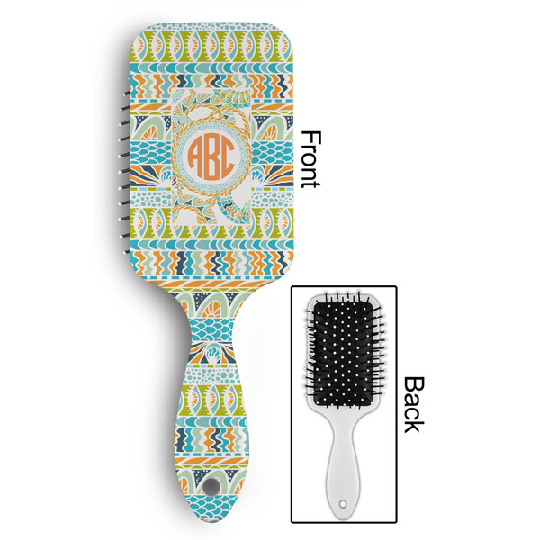 Teal Ribbons & Labels Hair Brush - Approval