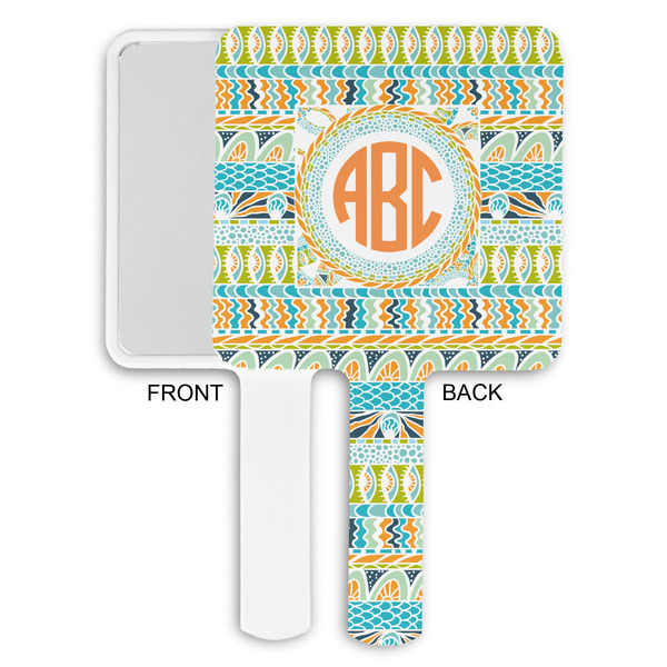 Teal Ribbons & Labels Hand Mirrors - Approval