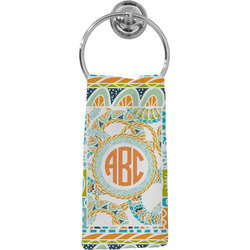 Teal Ribbons & Labels Hand Towel - Full Print (Personalized)