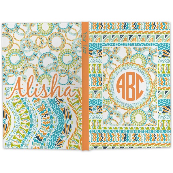 Teal Ribbons & Labels Hard Cover Journal - Apvl