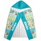 Teal Ribbons & Labels Hooded Towel - Folded