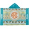 Teal Ribbons & Labels Hooded towel