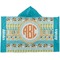 Teal Ribbons & Labels Kids Hooded Towel (Personalized)