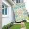 Teal Ribbons & Labels House Flags - Single Sided - LIFESTYLE
