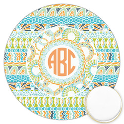 Teal Ribbons & Labels Printed Cookie Topper - 3.25" (Personalized)