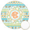 Teal Ribbons & Labels Printed Cookie Topper - 3.25" (Personalized)