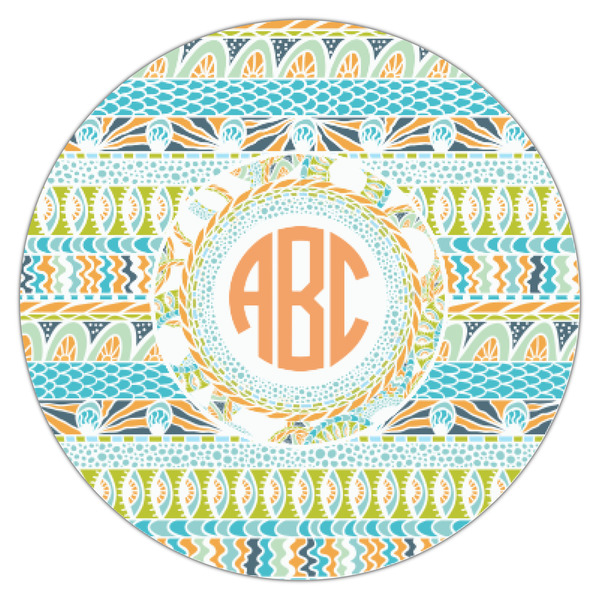 Teal Ribbons & Labels Icing Circle - XSmall - Single