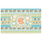 Teal Ribbons & Labels Indoor / Outdoor Rug - 3'x5' - Front Flat