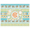 Teal Ribbons & Labels Indoor / Outdoor Rug - 6'x8' - Front Flat