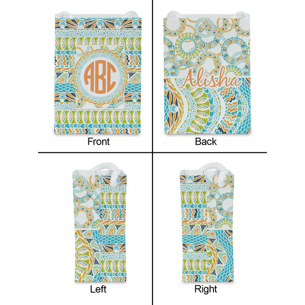 Teal Ribbons & Labels Jewelry Gift Bag - Matte - Approval