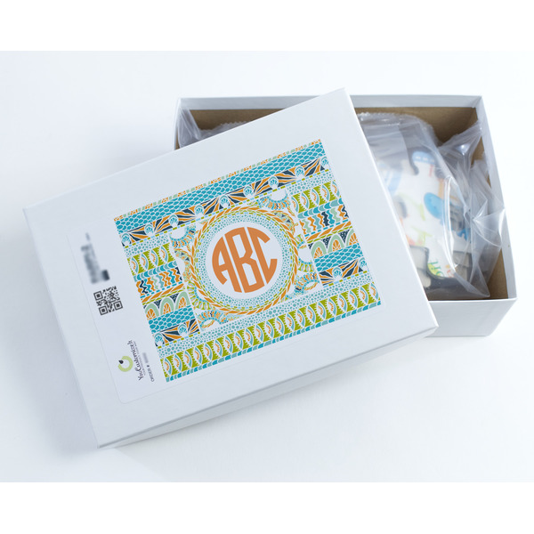 Teal Ribbons & Labels Jigsaw Puzzle 30 Piece - Box