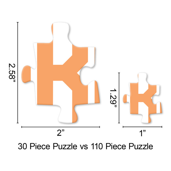 Teal Ribbons & Labels Jigsaw Puzzle - Piece Comparison
