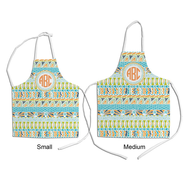 Teal Ribbons & Labels Kid's Aprons - Comparison