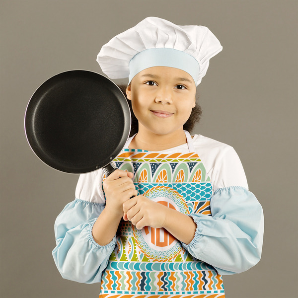 Teal Ribbons & Labels Kid's Aprons - Medium - Lifestyle