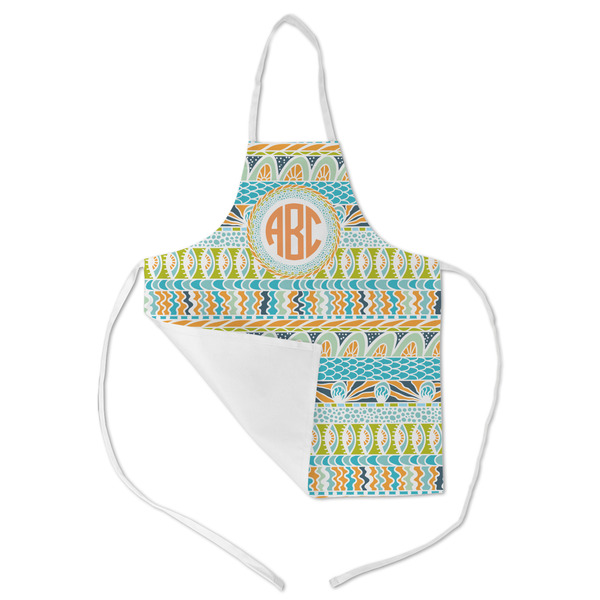Teal Ribbons & Labels Kid's Aprons - Medium - Main (med/lrg)