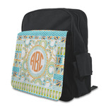 Teal Ribbons & Labels Preschool Backpack (Personalized)