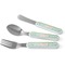 Teal Ribbons & Labels Kid's Flatware (Personalized)