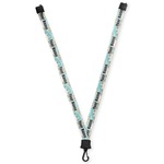 Teal Ribbons & Labels Lanyard (Personalized)