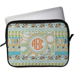 Teal Ribbons & Labels Laptop Sleeve / Case - 15" (Personalized)