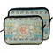 Teal Ribbons & Labels Laptop Sleeve (Size Comparison)