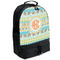 Teal Ribbons & Labels Large Backpack - Black - Angled View