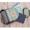 Teal Ribbons & Labels Large Backpack - Gray - With Stuff