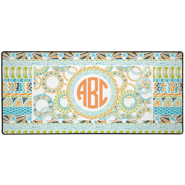 Teal Ribbons & Labels Large Gaming Mats - APPROVAL