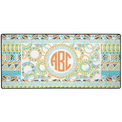 Teal Ribbons & Labels Gaming Mouse Pad (Personalized)