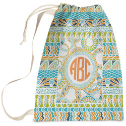 Teal Ribbons & Labels Laundry Bag (Personalized)
