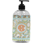 Teal Ribbons & Labels Plastic Soap / Lotion Dispenser (16 oz - Large - Black) (Personalized)
