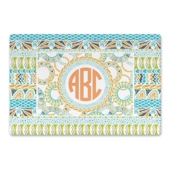 Custom Teal Ribbons & Labels Large Rectangle Car Magnet (Personalized)
