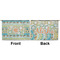 Teal Ribbons & Labels Large Zipper Pouch Approval (Front and Back)