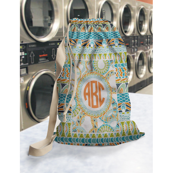 Teal Ribbons & Labels Laundry Bag in Laundromat