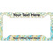 Teal Ribbons & Labels License Plate Frame - Style A