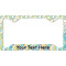 Teal Ribbons & Labels License Plate Frame - Style C