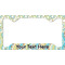 Teal Ribbons & Labels License Plate Frame - Style C (Personalized)