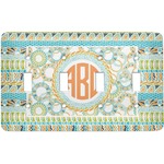 Teal Ribbons & Labels Light Switch Cover (4 Toggle Plate)