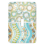 Teal Ribbons & Labels Light Switch Cover (Single Toggle)