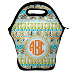 Teal Ribbons & Labels Lunch Bag w/ Monogram