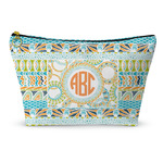 Teal Ribbons & Labels Makeup Bag - Small - 8.5"x4.5" (Personalized)