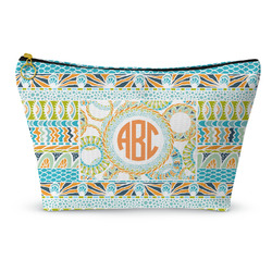 Teal Ribbons & Labels Makeup Bags (Personalized)