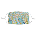 Teal Ribbons & Labels Adult Cloth Face Mask