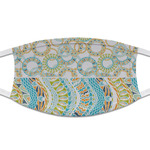 Teal Ribbons & Labels Cloth Face Mask (T-Shirt Fabric)