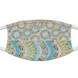Teal Ribbons & Labels Cloth Face Mask (T-Shirt Fabric)