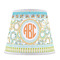 Teal Ribbons & Labels Poly Film Empire Lampshade - Front View