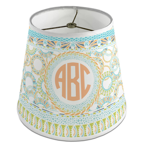 Custom Teal Ribbons & Labels Empire Lamp Shade (Personalized)