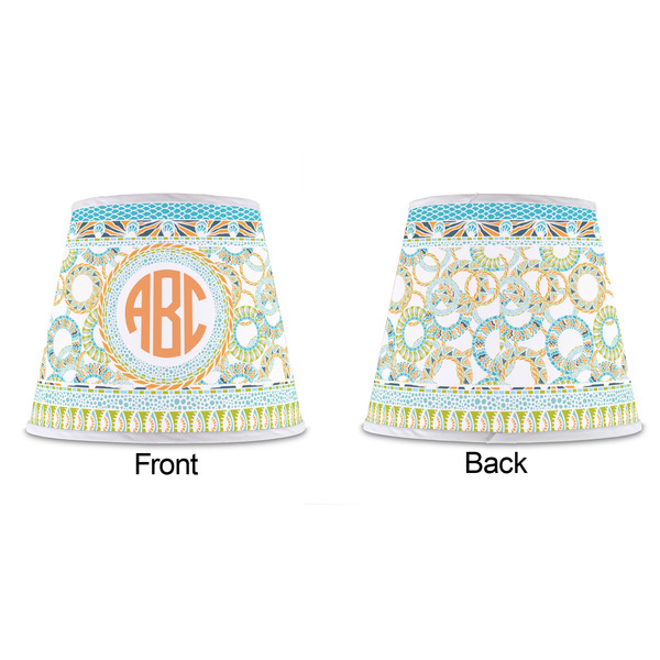 Teal Ribbons & Labels Poly Film Empire Lampshade - Approval