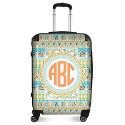 Teal Ribbons & Labels Suitcase - 24" Medium - Checked (Personalized)